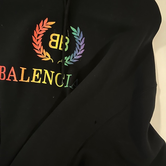 Balenciaga Rainbow Logo Hoodie - Picture 2 of 5
